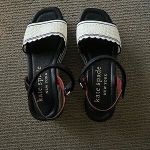 Kate Spade striped platform sandals, barely used, size 39